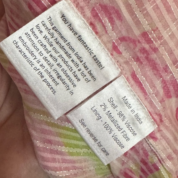 ROCCO SAND ziba coverup kimono neon pink and Green Long floral size XS - Picture 6 of 14